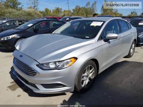 2018 Ford Fusion S VIN 3FA6P0G76JR103908 фото 3