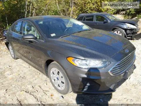 3FA6P0G70KR266605 — 2019 Ford Fusion, Справа сзади, фото до ремонта