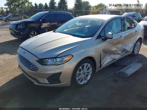2019 Ford Fusion Hybrid Se VIN 3FA6P0LU6KR196801 фото 3