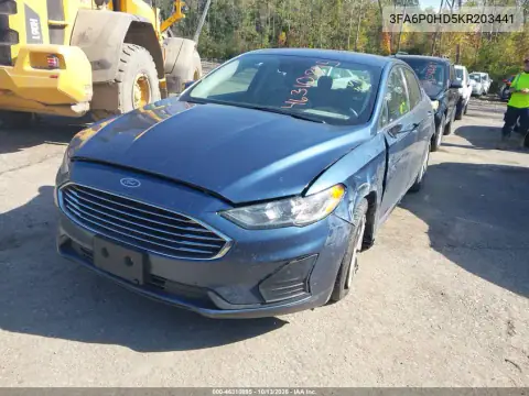 2019 Ford Fusion Se VIN 3FA6P0HD5KR203441 фото 3
