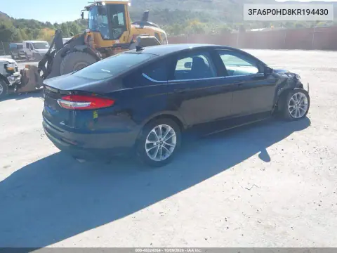 2019 Ford Fusion Se VIN 3FA6P0HD8KR194430 фото 5