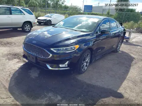 2019 Ford Fusion Hybrid Titanium VIN 3FA6P0RU0KR255297 фото 2
