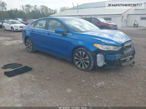 3FA6P0T94KR238717 — 2019 Ford Fusion, Передняя часть, фото до ремонта