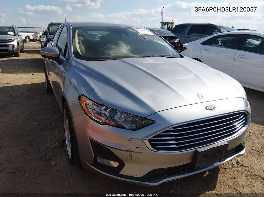2020 Ford Fusion Se VIN 3FA6P0HD3LR120057 фото 2