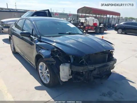 2020 Ford Fusion Se VIN 3FA6P0HDXLR111713 фото 2