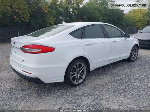 2020 Ford Fusion Sel VIN 3FA6P0CD0LR257108 фото 4