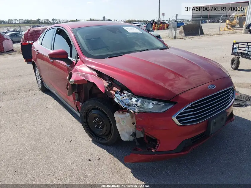 3FA6P0G7XLR170000 — 2020 Ford Fusion, фото 2 с аукциона IAAI, Передняя часть
