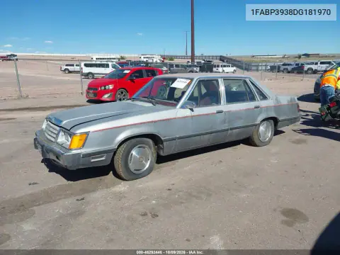 1983 Ford Ltd VIN 1FABP3938DG181970 фото 2
