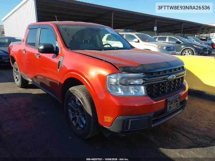 2022 Ford Maverick Xlt VIN 3FTTW8E93NRA26536 фото 2