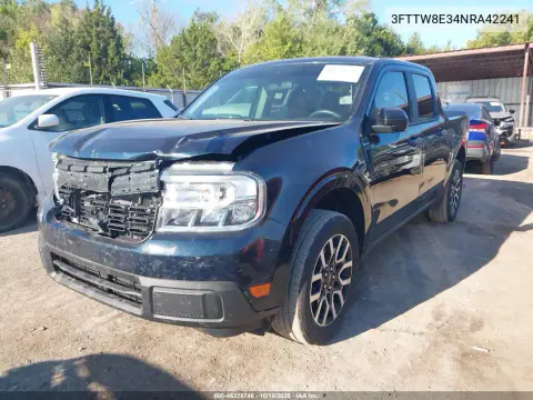 2022 Ford Maverick Lariat VIN 3FTTW8E34NRA42241 фото 3