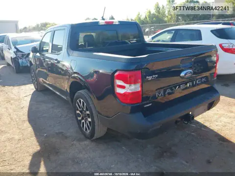 2022 Ford Maverick Lariat VIN 3FTTW8E34NRA42241 фото 4
