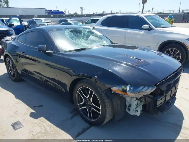 1FA6P8TH5L5100436 — 2020 Ford Mustang Ecoboost Fastback, Передняя часть (Front End), фото до ремонта