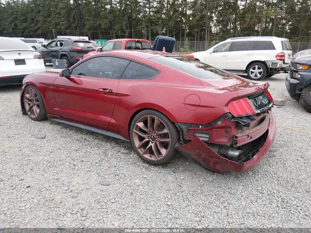 1FA6P8TH8F5427627 — 2015 Ford Mustang Ecoboost Premium, фото 3 с аукциона IAAI 30.09.2026, Передняя и задняя части
