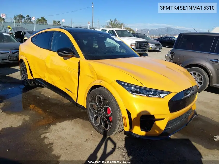 2022 Ford Mustang Mach-E Gt VIN 3FMTK4SE1NMA15310 фото 1