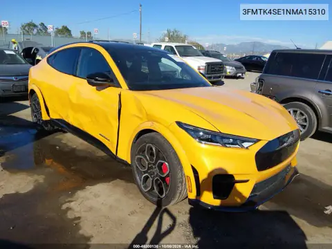 3FMTK4SE1NMA15310 — 2022 Ford Mustang Mach-E, Боковая часть, фото до ремонта