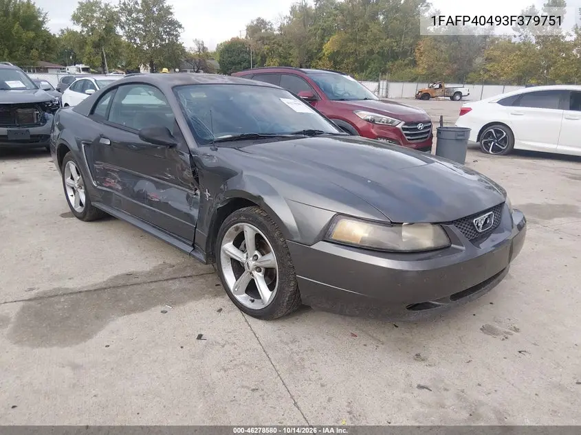 1FAFP40493F379751 — 2003 Ford Mustang, фото 2 с аукциона IAAI, Правый бок