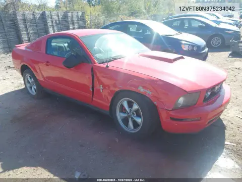 1ZVFT80N375234042 — 2007 Ford Mustang, Передняя часть, фото до ремонта