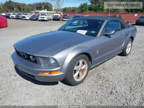 2007 Ford Mustang V6 Deluxe/V6 Premium VIN 1ZVFT84NX75198022 фото 2