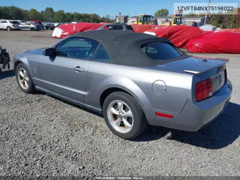 2007 Ford Mustang V6 Deluxe/V6 Premium VIN 1ZVFT84NX75198022 фото 3