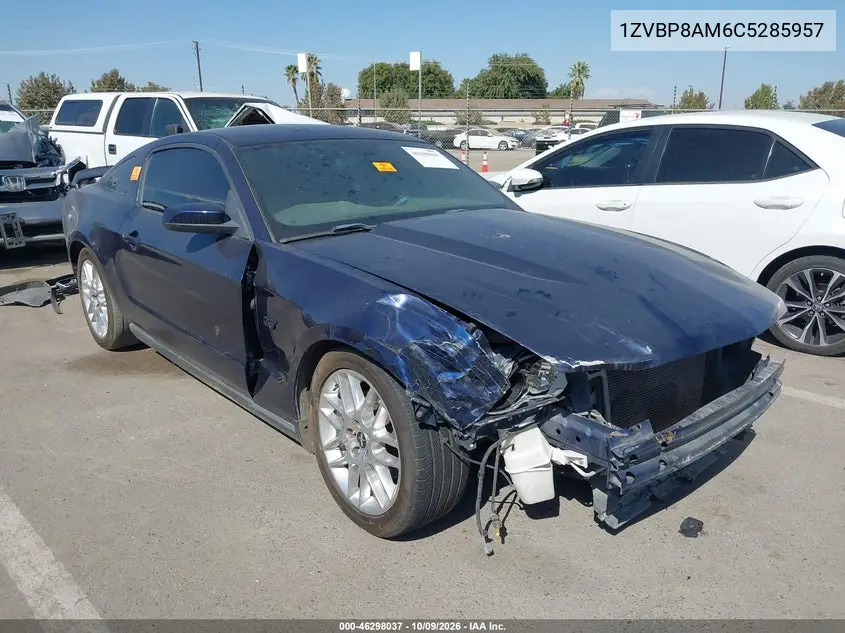 2012 Ford Mustang V6 Premium VIN 1ZVBP8AM6C5285957 фото 2