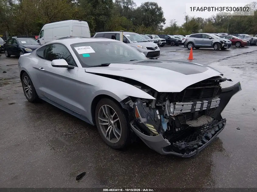 1FA6P8TH3F5306102 — 2015 Ford Mustang, фото 2 с аукциона IAAI, Левый и правый бока