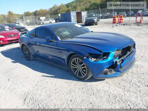 1FA6P8TH9H5306012 — 2017 Ford Mustang, Передняя часть, фото до ремонта