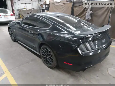 2017 Ford Mustang Gt VIN 1FA6P8CF0H5343450 фото 3
