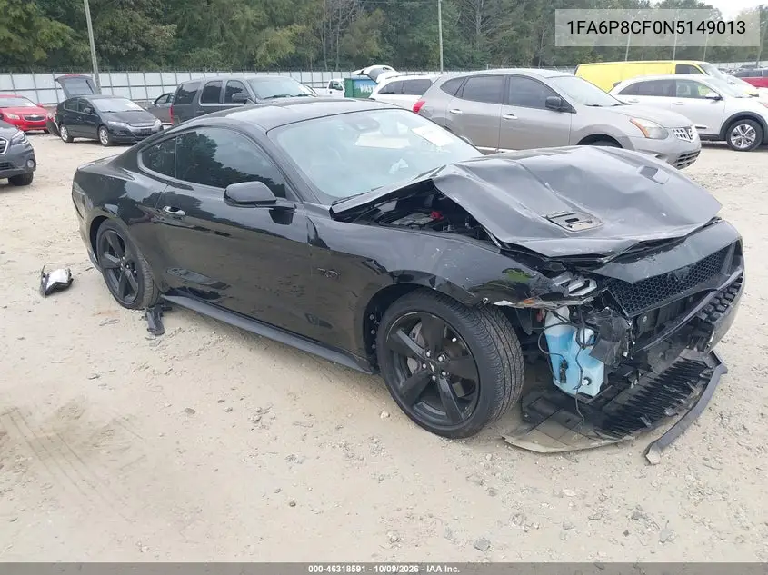 2022 Ford Mustang Gt Premium Fastback VIN 1FA6P8CF0N5149013 фото 1