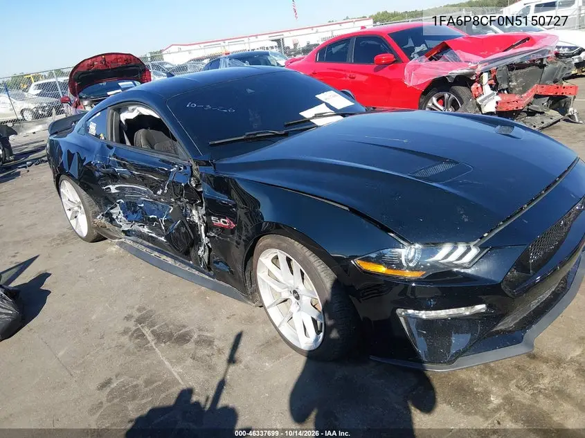 1FA6P8CF0N5150727 Ford Mustang 2022 — повреждение Передняя часть, фото до ремонта