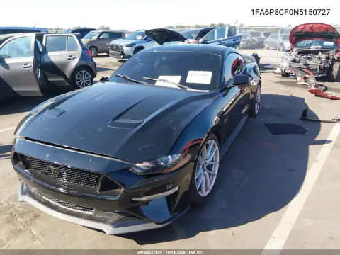 1FA6P8CF0N5150727 — 2022 Ford Mustang, фото 2 с аукциона IAAI, Передняя часть
