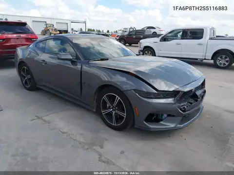 1FA6P8TH2S5116883 — 2025 Ford Mustang, Передняя часть, фото до ремонта