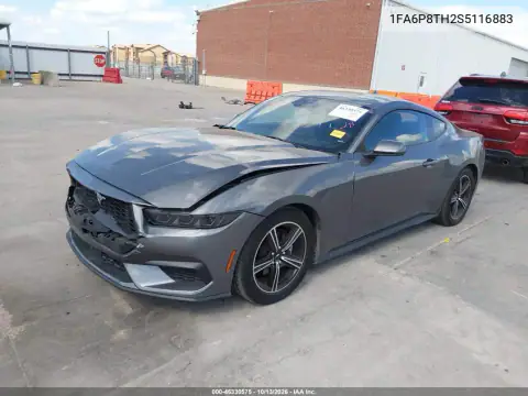 1FA6P8TH2S5116883 — 2025 Ford Mustang, фото 3 с аукциона IAAI, Передняя часть