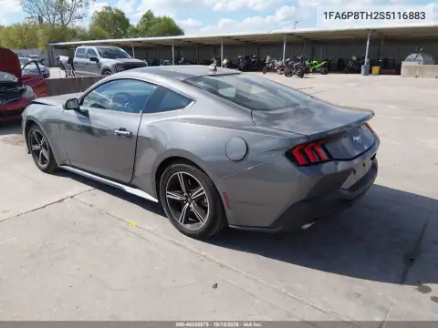 1FA6P8TH2S5116883 — 2025 Ford Mustang, фото 4 с аукциона IAAI, Передняя часть