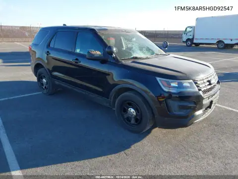 1FM5K8AR5HGD92547 — 2017 Ford Police, Передняя часть, фото до ремонта