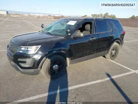 1FM5K8AR5HGD92547 — 2017 Ford Police, фото 3 с аукциона IAAI, Передняя часть