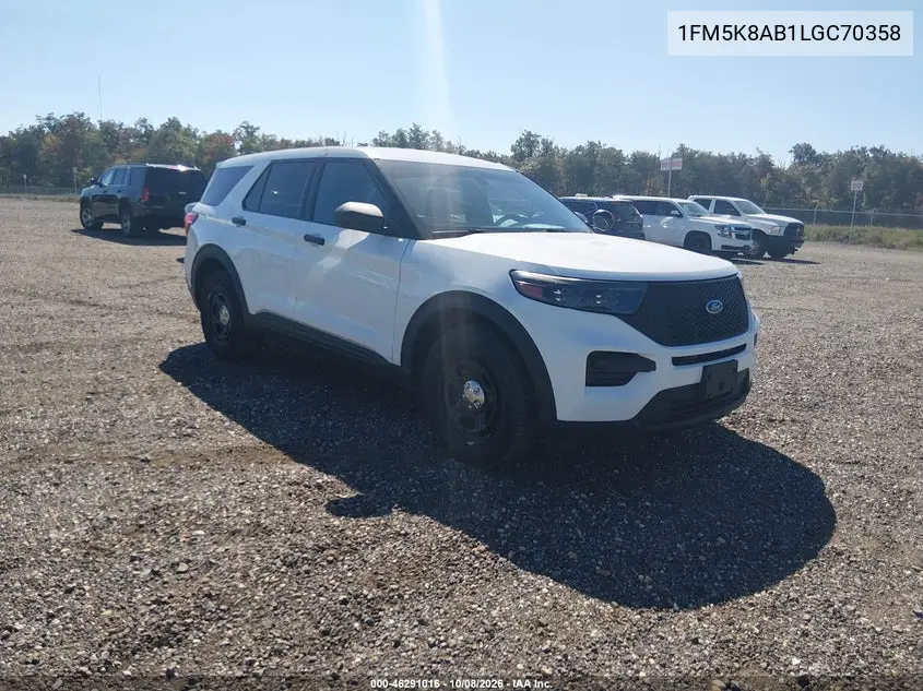 2020 Ford Police Interceptor Utility VIN 1FM5K8AB1LGC70358 фото 2