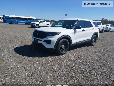 2020 Ford Police Interceptor Utility VIN 1FM5K8AB1LGC70358 фото 3