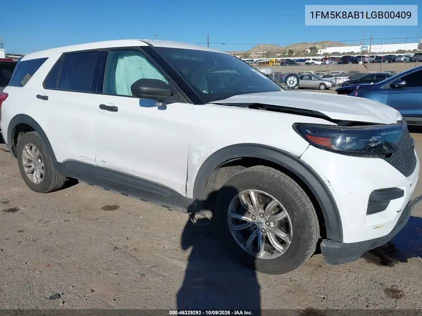 2020 Ford Police Interceptor Utility VIN 1FM5K8AB1LGB00409 фото 1