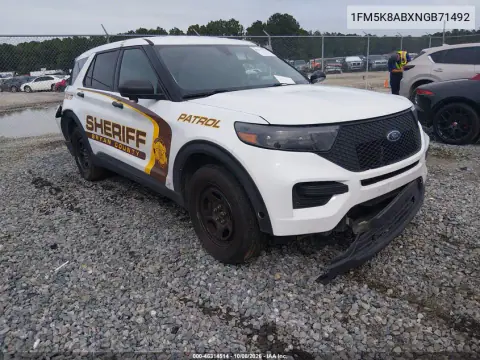 1FM5K8ABXNGB71492 — 2022 Ford Police, Задняя часть, фото до ремонта