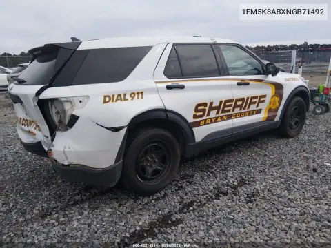 2022 Ford Police Interceptor Utility VIN 1FM5K8ABXNGB71492 фото 5
