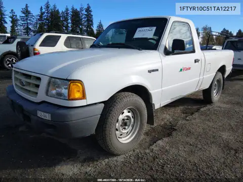 1FTYR10C51TA12217 — 2001 Ford Ranger, фото 3 с аукциона IAAI, Естественный износ