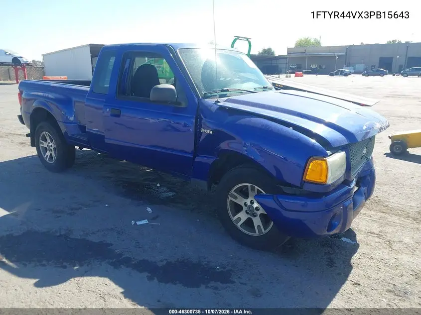 2003 Ford Ranger Edge/Tremor/Xlt VIN 1FTYR44VX3PB15643 фото 1