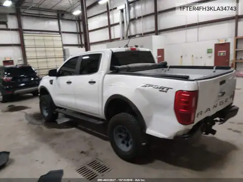 1FTER4FH3KLA34743 — 2019 Ford Ranger, фото 4 с аукциона IAAI, Передняя и задняя части