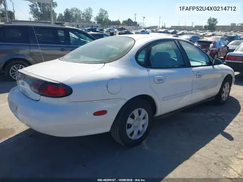 1999 Ford Taurus Lx VIN 1FAFP52U4XG214712 фото 4