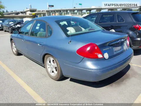 2000 Ford Taurus Se VIN 1FAFP53U8YG225194 фото 3