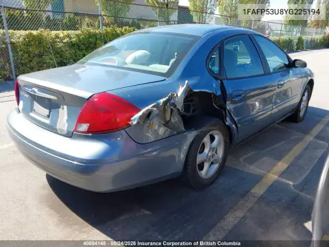 2000 Ford Taurus Se VIN 1FAFP53U8YG225194 фото 4