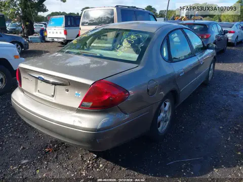 2003 Ford Taurus Se VIN 1FAFP53UX3A107093 фото 4
