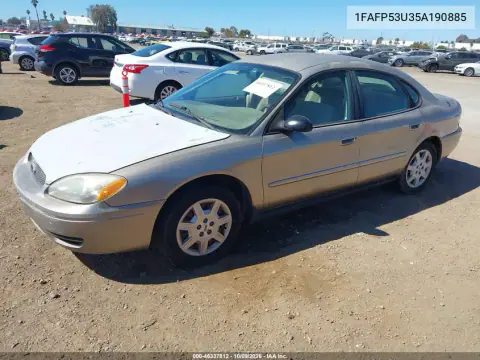 2005 Ford Taurus Se VIN 1FAFP53U35A190885 фото 2
