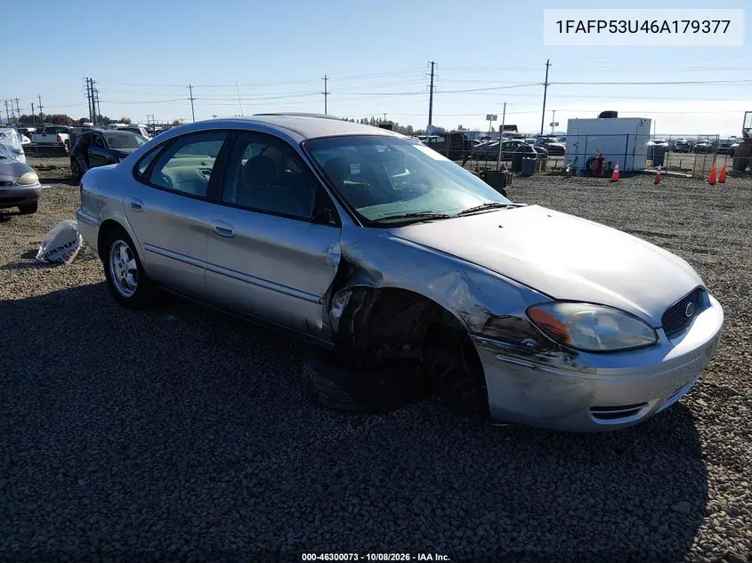 2006 Ford Taurus Se VIN 1FAFP53U46A179377 фото 2
