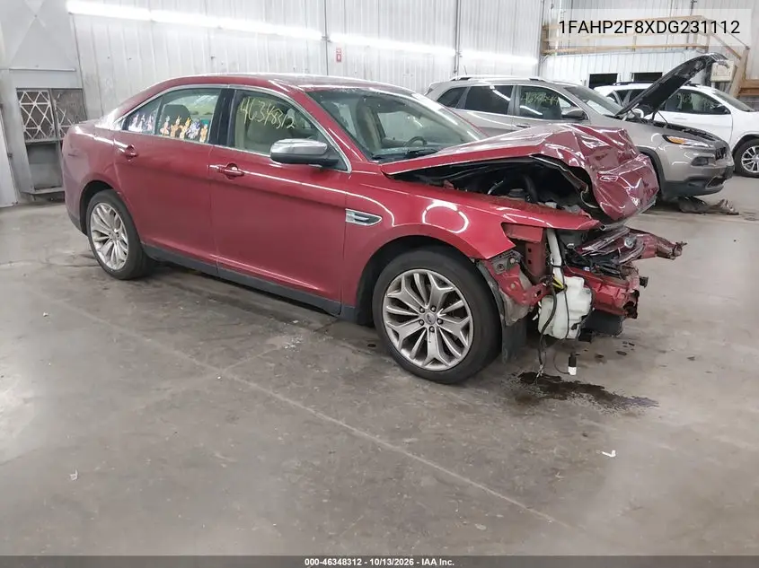 1FAHP2F8XDG231112 Ford Taurus 2013 — повреждение Передняя часть, фото до ремонта